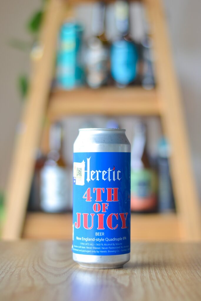 Heretic 4th of Juicy New England-style Quadruple IPA (473ml)